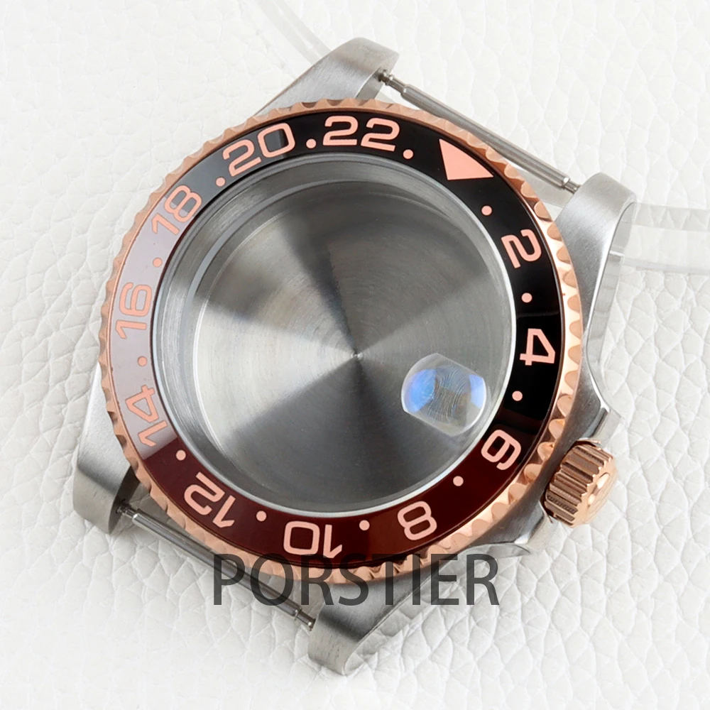 

for NH35 SUB GMT NH34 Watch Case 40mmSapphire Glass Soild Stainless steel Waterproof Case fit NH35 28.5mm Dial 20mm Watchbands