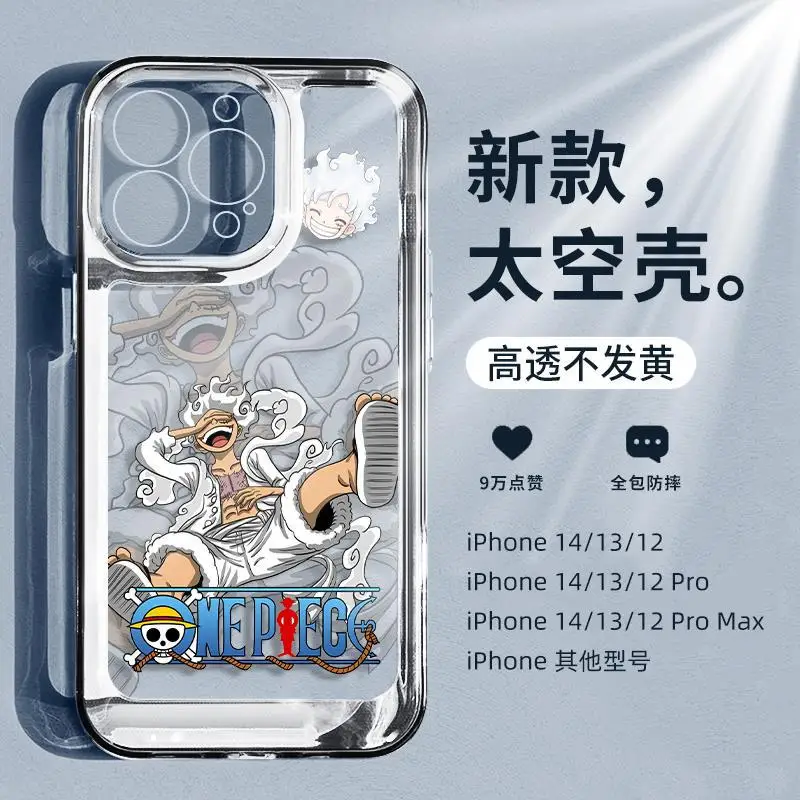 One Piece Anime Luffy Gear 5 Phone Case For iPhone 15 14 13 12 11 Pro Max Plus Shockproof Soft Clear Protective Cover Capa