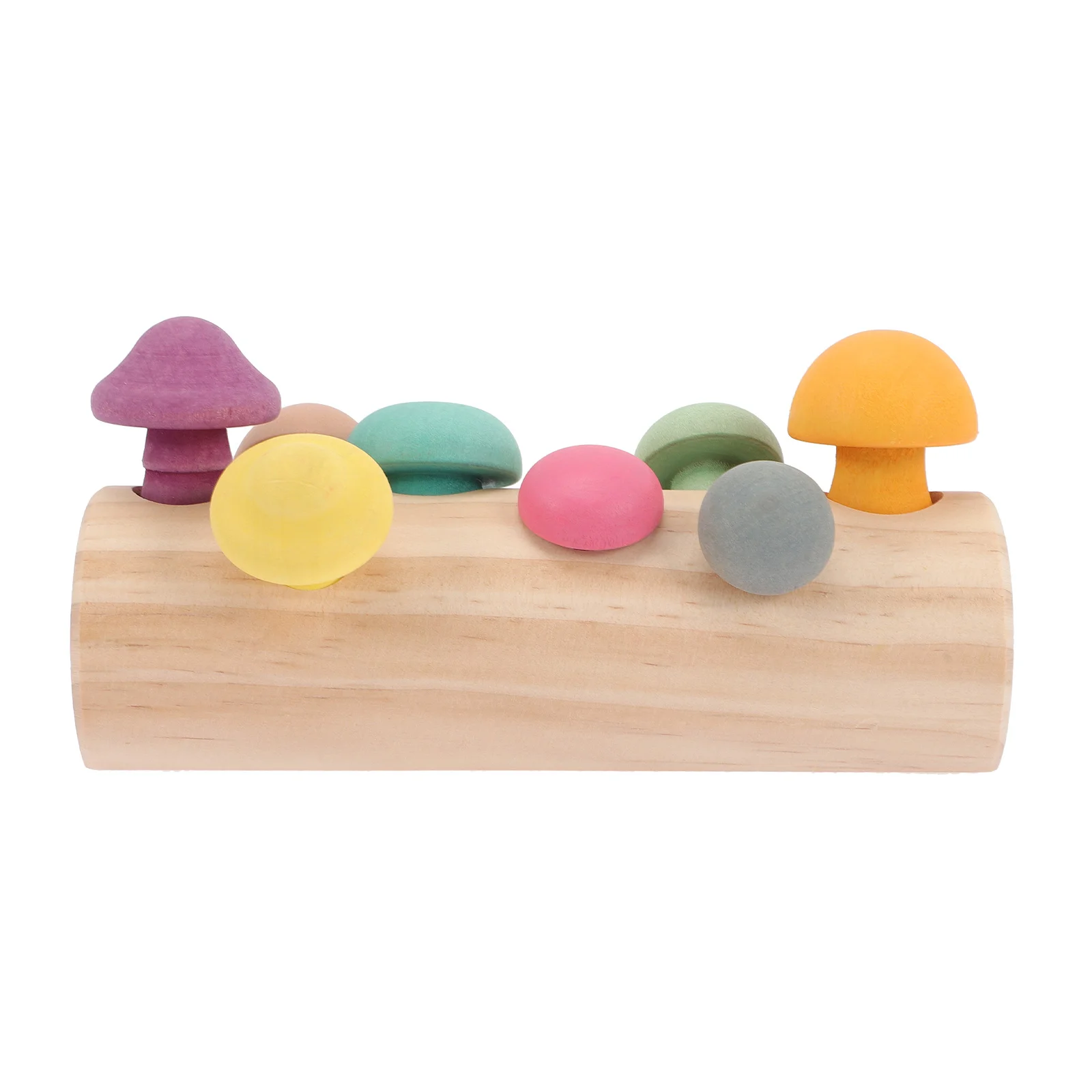 

Toddler Stacking Toy Mushroom Toys for Toddlers Wood Matching Wooden Game Simulation Colorful Picking Child