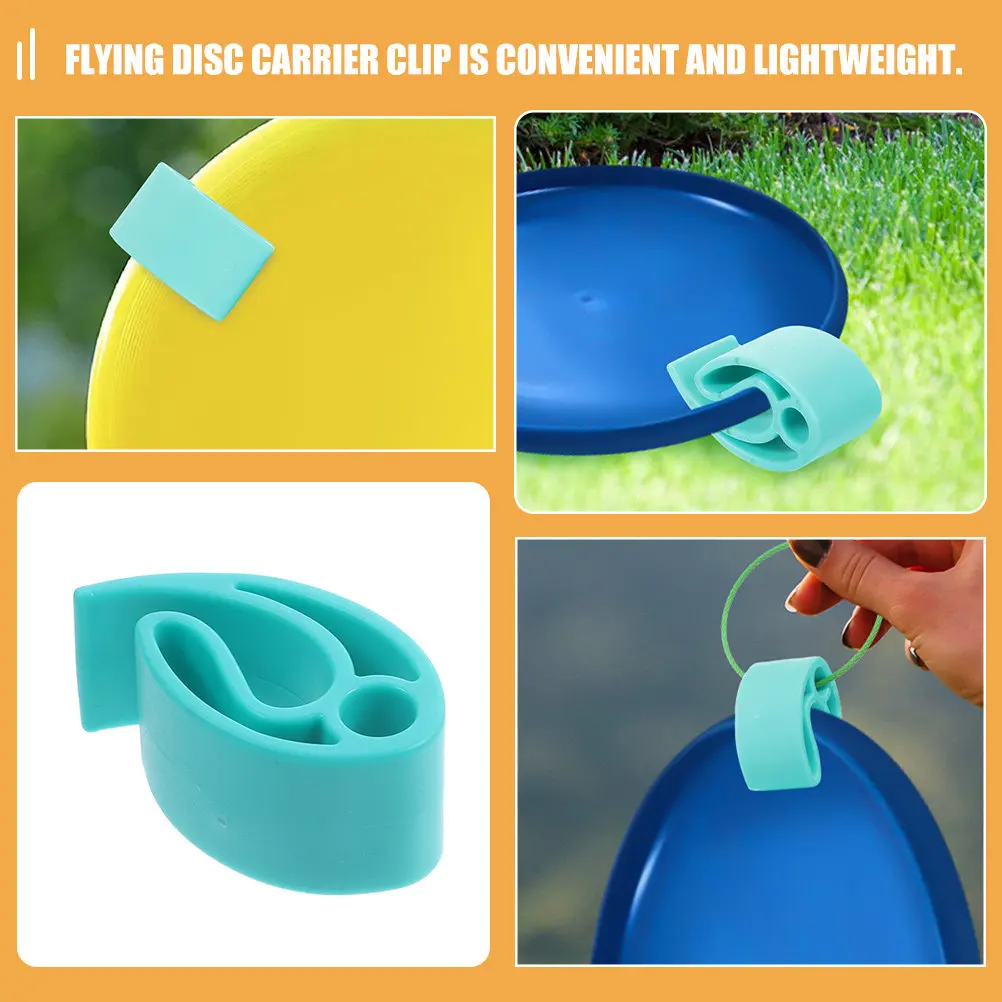2Pcs Flying Disc Clip Professional Pe Material Portable Compact Disc Carrier Lightweight Wear-Resistant Outdoor Sports Holder