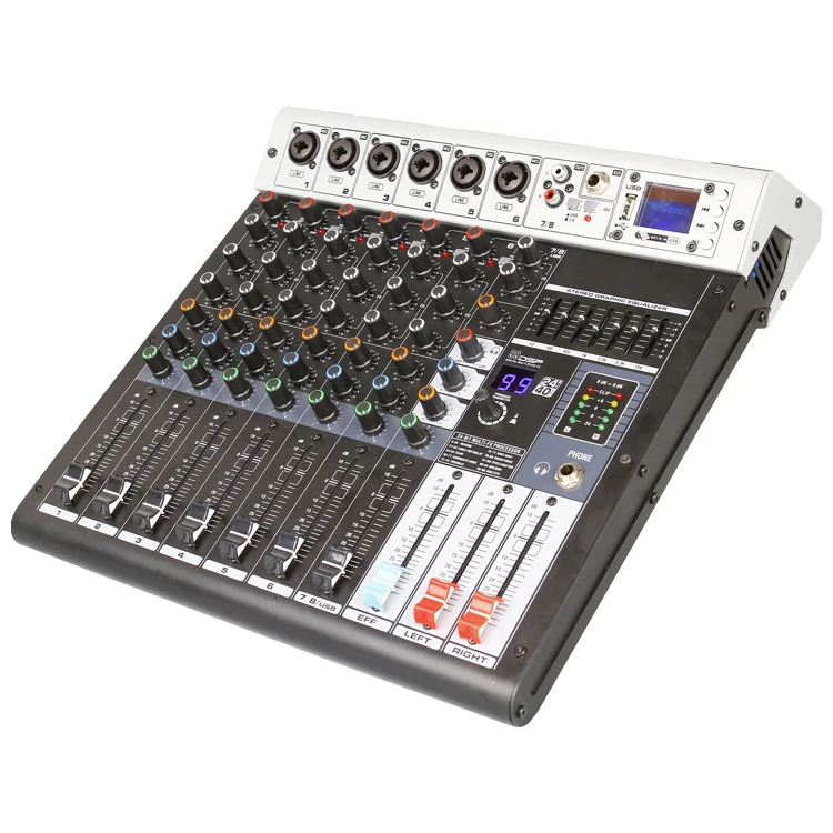 Xtuga GBR-8 Professional Digital Mixing Console Music Equipment Studio Recordio Dj Mixer Audio Sound