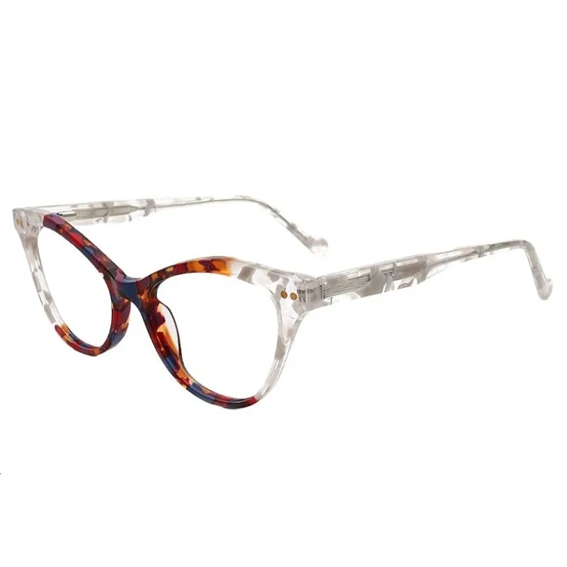 

Новые модные очки для чтения с защитой от синего света, сверхлегкие ацетатные очки «кошачий глаз», пресбиопия, женские и мужские оптические очки дальнего видения