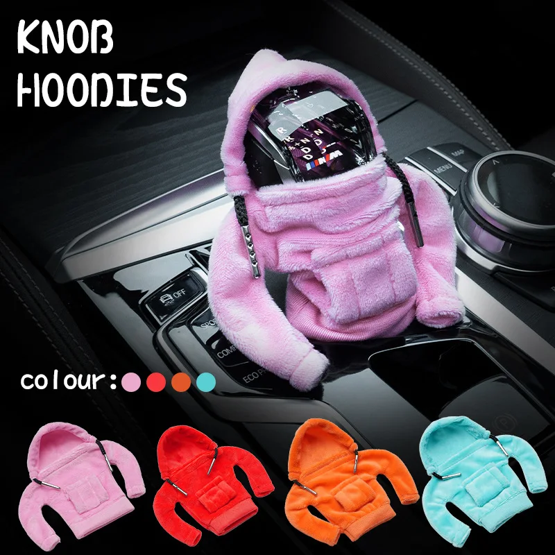 Hoodie Car Gear Shift Cover Fashion Gearshift Hoodie Car Gear Shift Knob Cover Manual Handle Gear Sweatshirt Change Lever Cover