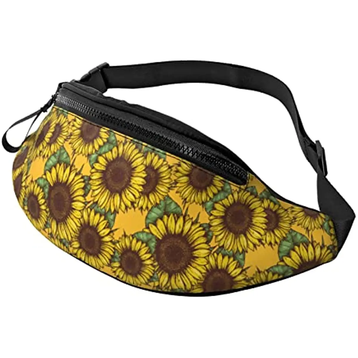 

Sunflower Seamless Pattern Fanny Pack for Men Women Adjustable Belt Bag Casual Waist Pack for Travel Party Festival Hiking