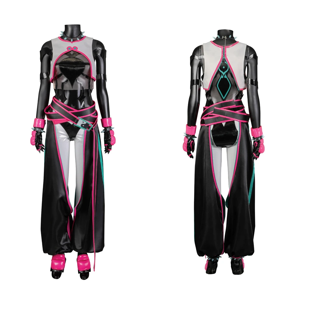 

Sexy Juri Han Cosplay Costume Fighter Game SF 6 Outfits Halloween Carnival Party Clothes Disguise Roleplay Fantasia Outfits