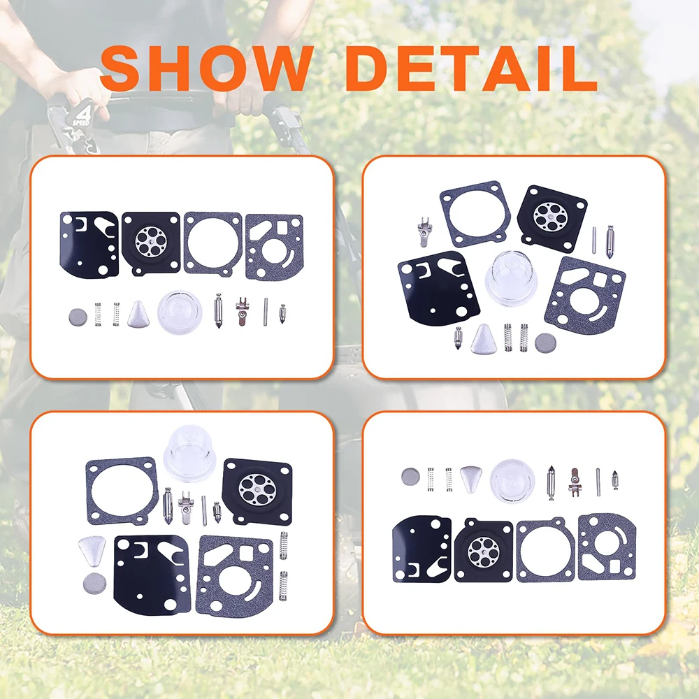 545081848 Carburetor Repair Kit For Husqvarna 125R 128R 124C 128CD LDX DJX LD RJ For Zama C1Q-W40A Carb 545130001