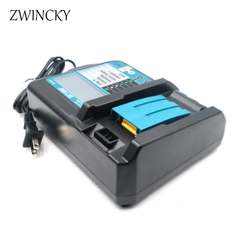 ZWINCKY DC18RF ładowarka litowo-jonowa 3.5A prąd ładowania dla Makita 14.4V 18V BL1830 Bl1430 DC18RC DC18RA elektronarzędzie z USB