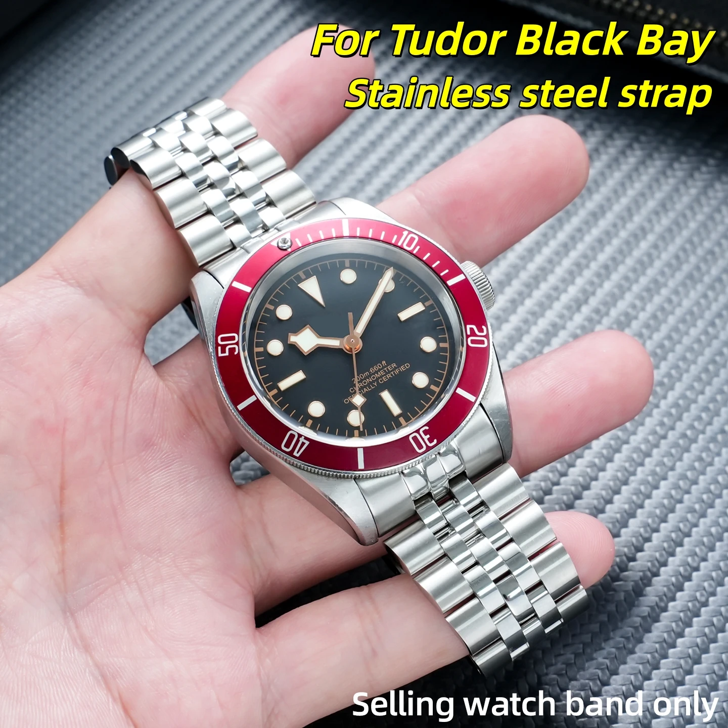 

20mm 21mm 22mm Jubilee Curved End Metal Bracelet For Tudor Black Bay M7941A M79250 Stainless Steel watch band strap Accessories