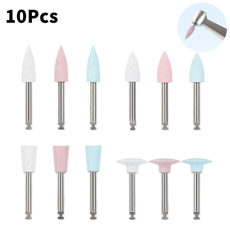 

10pcs/pack Dental Silicone Polishing Tip Grinding Heads Cleaning Teeth Polisher Low Speed Handpiece Dentistry Tools