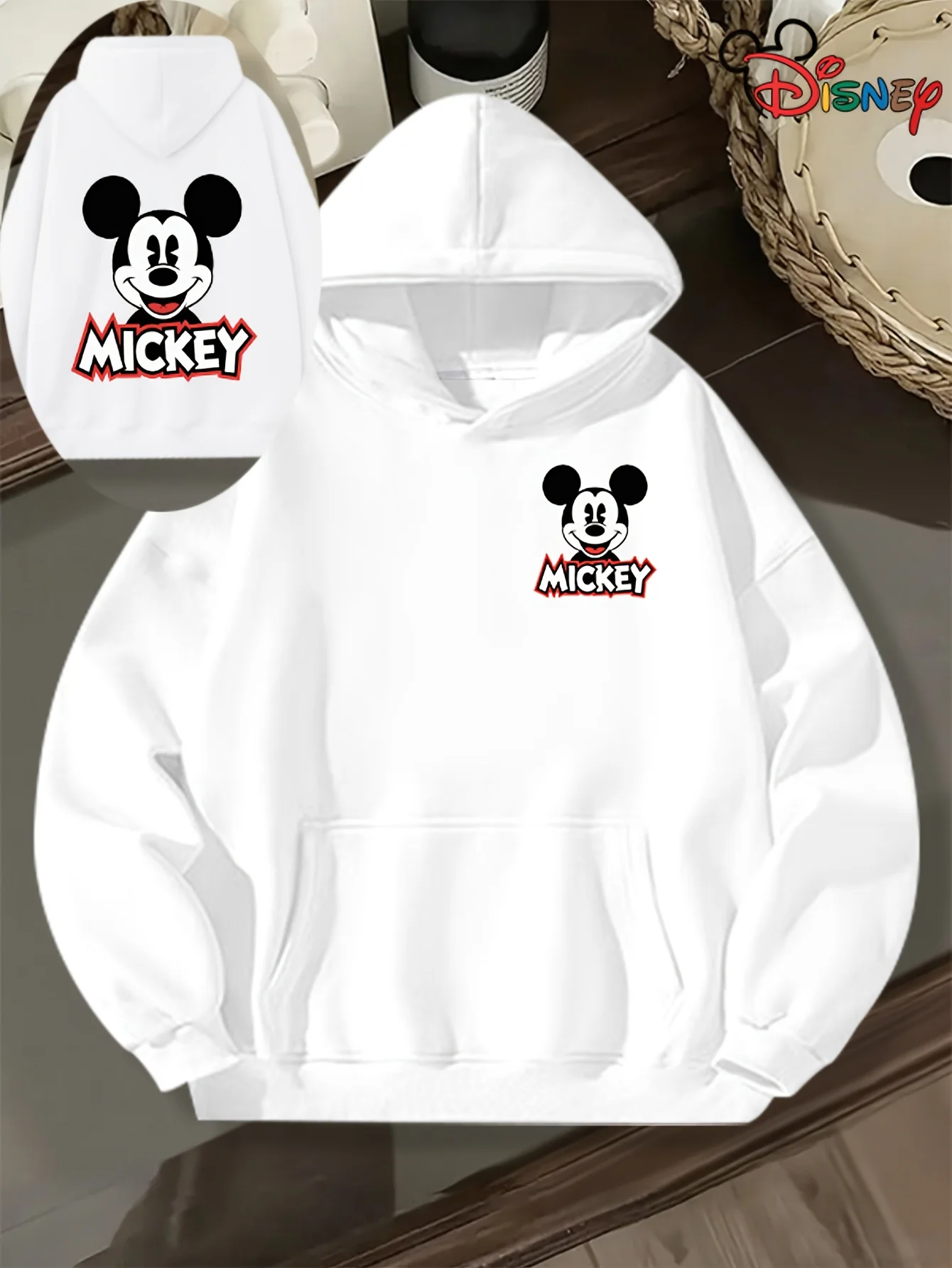ديزني ميكي ماوس الكرتون المطبوعة الرجال والنساء هوديي البلوز لخريف وشتاء ديزني ملابس رياضية تصميم لعوب #1
