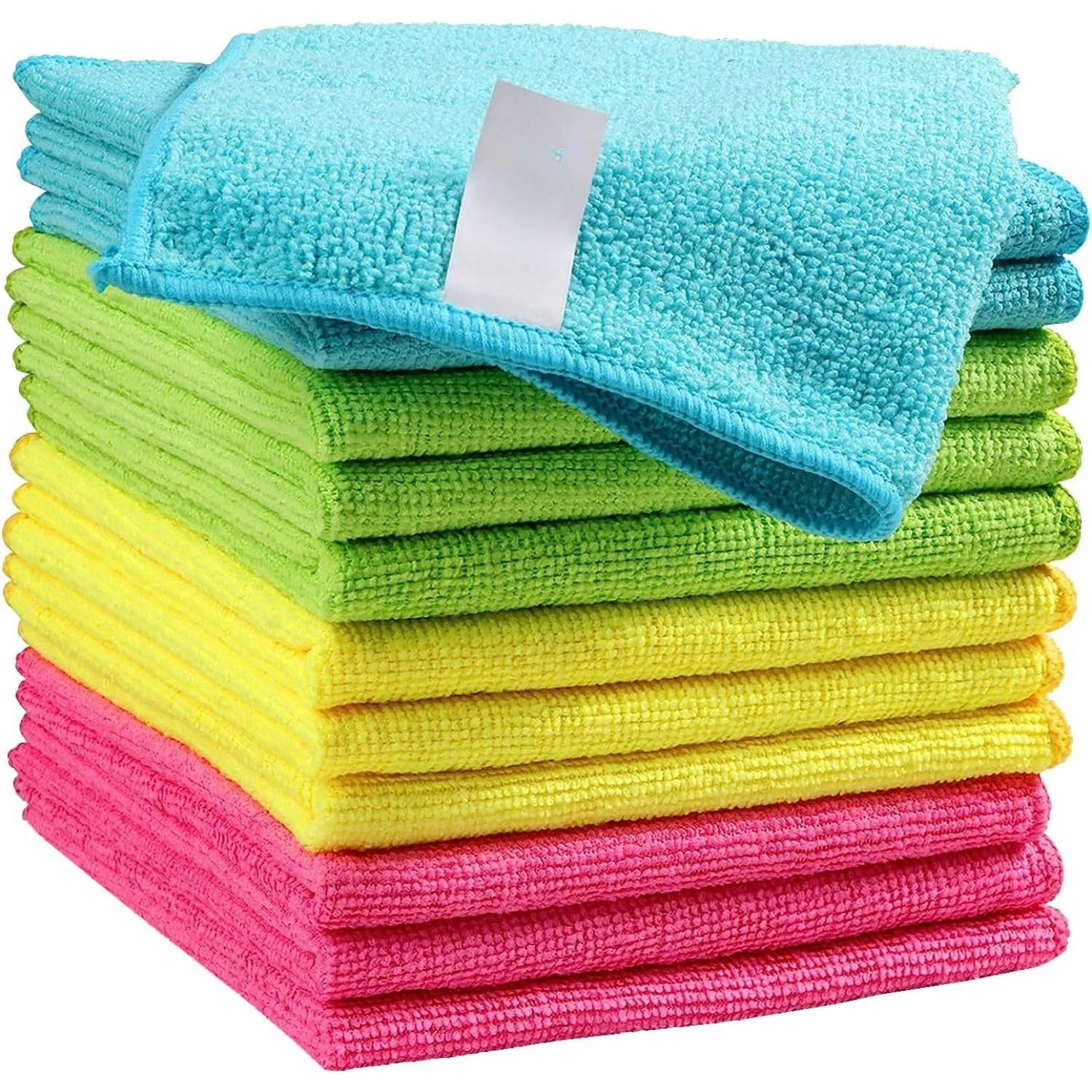 Microfiber cleaning cloth, 12 packs of cleaning cloth, cleaning towels, 4 color combinations