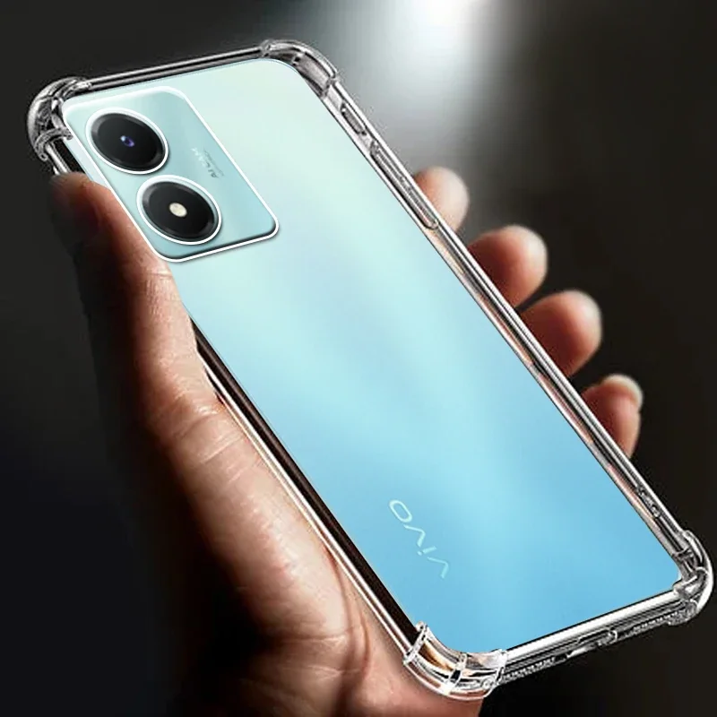 

Thickened Airbag Shockproof Clear Soft Tpu Phone Case For vivo Y02s case 4G 5G Transparent Back Cover Y 02s funda cases