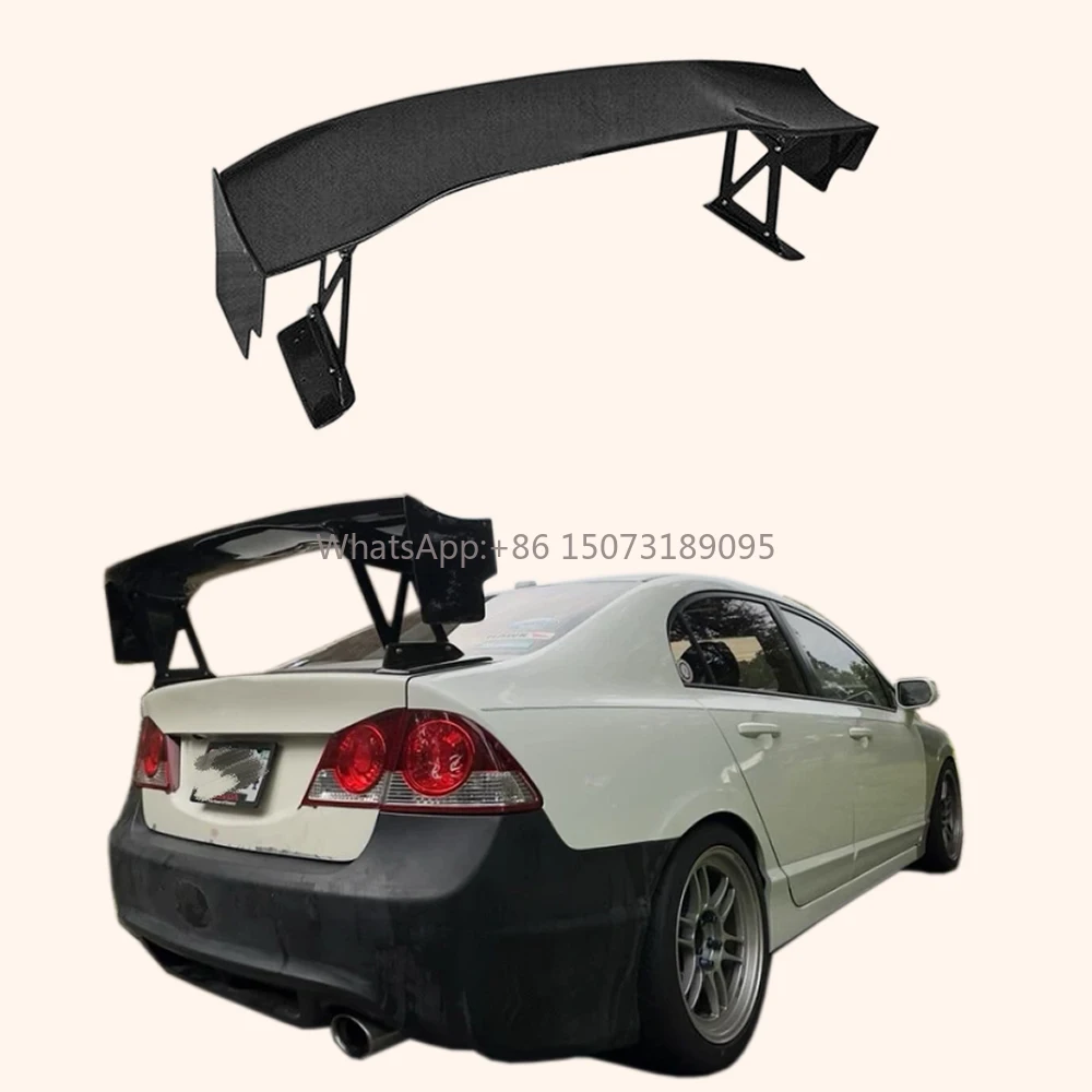 

For Honda Civic FD2 07-11 J1 Type Carbon Fiber Rear GT Spoiler Wing 140cm Length Carbon Fiber Car Spoiler