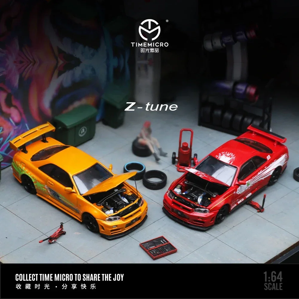 Model samochodu TimeMicro 1:64 R34 Fast & Furiou Orange / Red