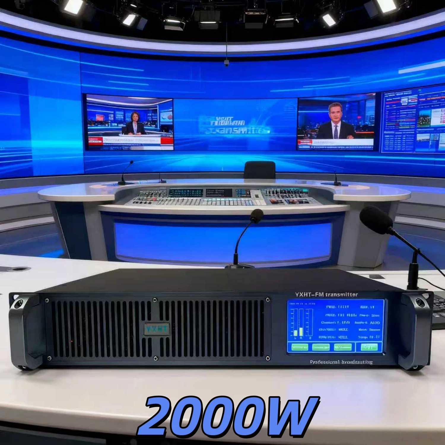 جهاز إرسال راديو FM HP- 2000W YXHT-2-2U: عالي الطاقة لمحطات الراديو العامة الوطنية/المحلية #1