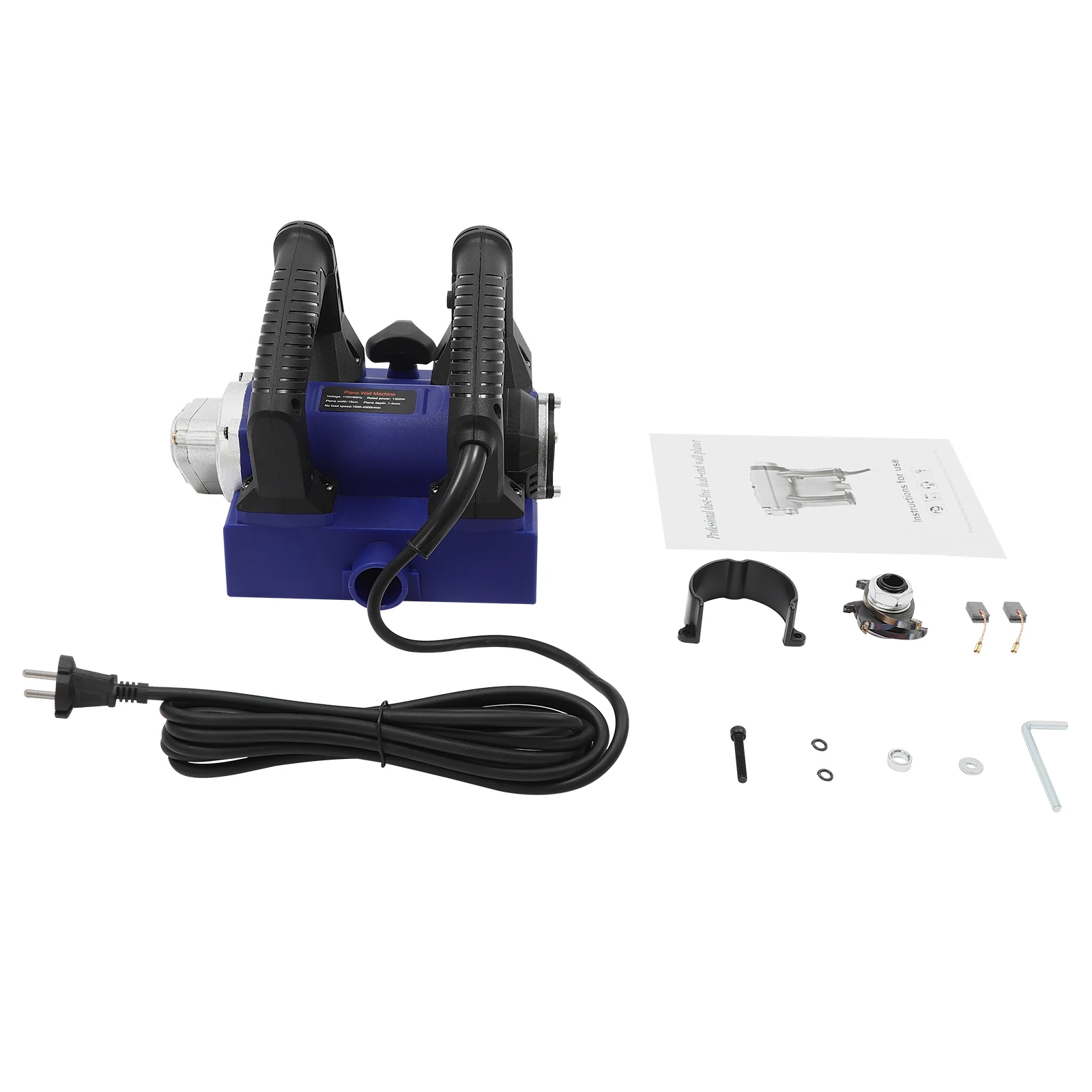 1300 W Betonmahlmaschine, elektrisches Wandhobel-Set, keine Lastgeschwindigkeit, 1000–4000 U/min, Hobeltiefe 1–4 mm – Detail 11