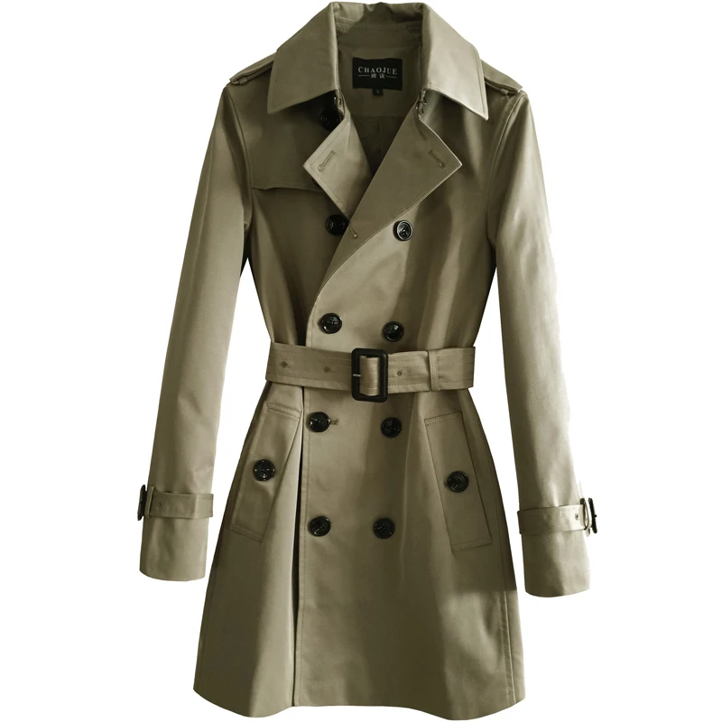Spring Men's Windbreaker Jacket Vintage Autumn Black Khaki Business Casual Trench Male Double Breasted Retro Classic Long Coats