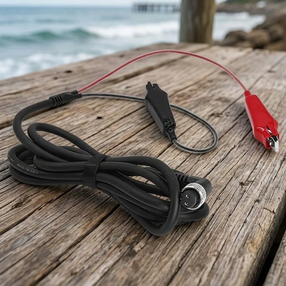 2m or 2.5m 90 Degree Bent Power Cable for Electric Fishing Reels Pure Copper Conductors Reinforced Flexibility