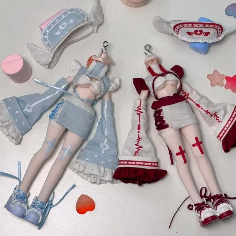 

Penny's Box BJD Doll Clothes Nurse Style 1/8 Scale Large Chest Outfit Accessories For Lulua Ball Jointed Doll Dress Up Set