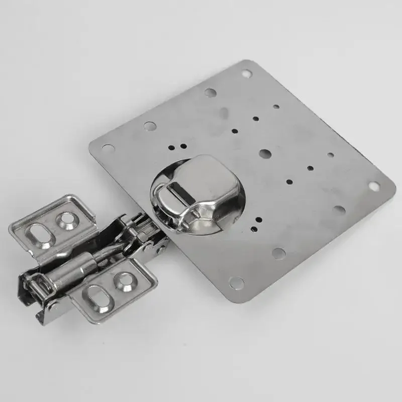 yesCabinet Hinge Repair Plate Kit Kitchen Cupboard Door Hinges Mounting Plate With Holes Flat Fixing Brace Brackets Household To
