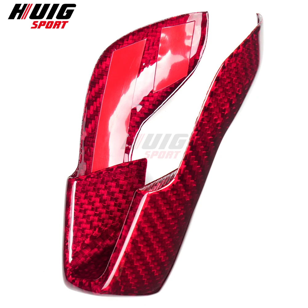 ل BMW G80 M3 G82 G83 M4 2021 2022 2023-2025 ألياف الكربون الجافة سيارة الداخلية مركز وحدة التحكم والعتاد التحول رئيس مقبض غطاء لوحة الكسوة #4