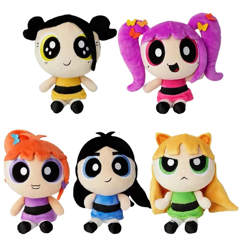 

28cm Cartoon Anime The Powerpuff Girls Series Plush Toy Cute Animals Plushie Soft Doll Soft Pillow Children's Birthday Gift