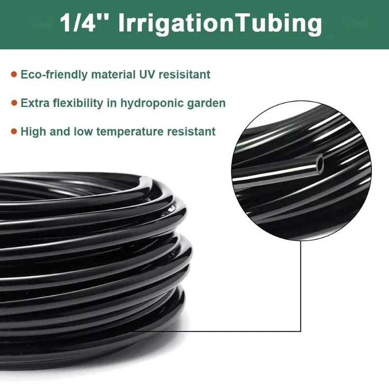 

Garden Watering 4/7mm Hose PVC Micro Irrigation Pipe 1/4'' Tubing Irrigation Drip System Sprinkler Tube for Greenhouse Bonsai