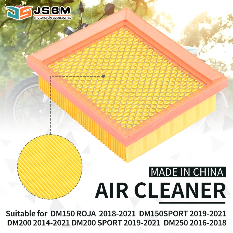 

JSBM Motorcycle Accessories Air Filter For Italika DM150 Roja DM200 Sport DM250 DM250X DM 150 200 250 250X 2014 2015 2016-2024