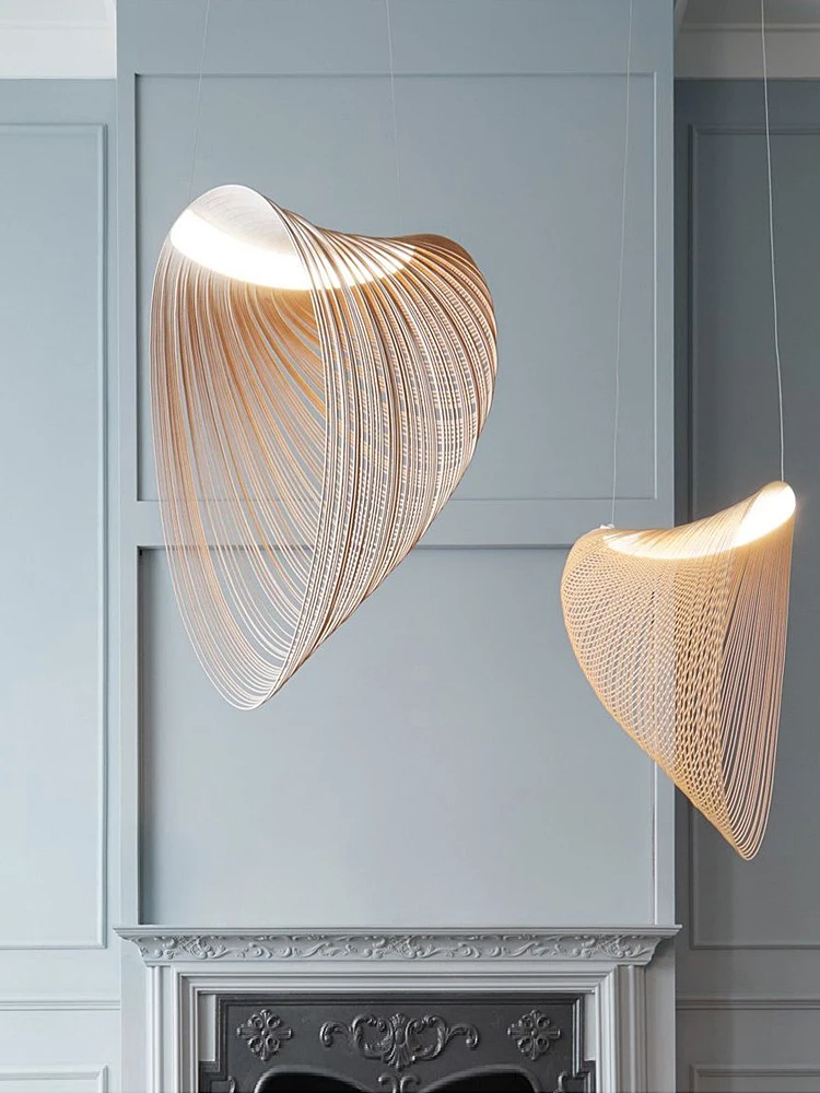 

Pendant lights Modern Italian Design Pendant Light for Dining Room Living Room Rustic Wood Ceiling Lamp Vintage Wabi Sabi Style