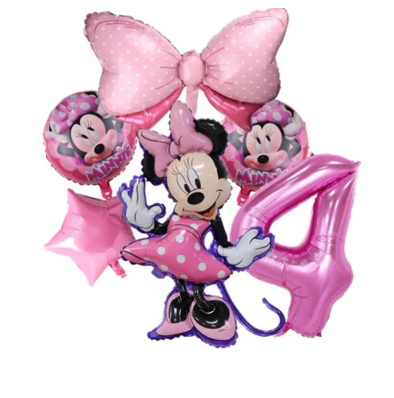 Disney myszka Minnie dekoracje na przyjęcie artykuły urodzinowe zastawa stołowa serwetka pod talerzyk do kubka balony Minnie baner tło wydarzenia