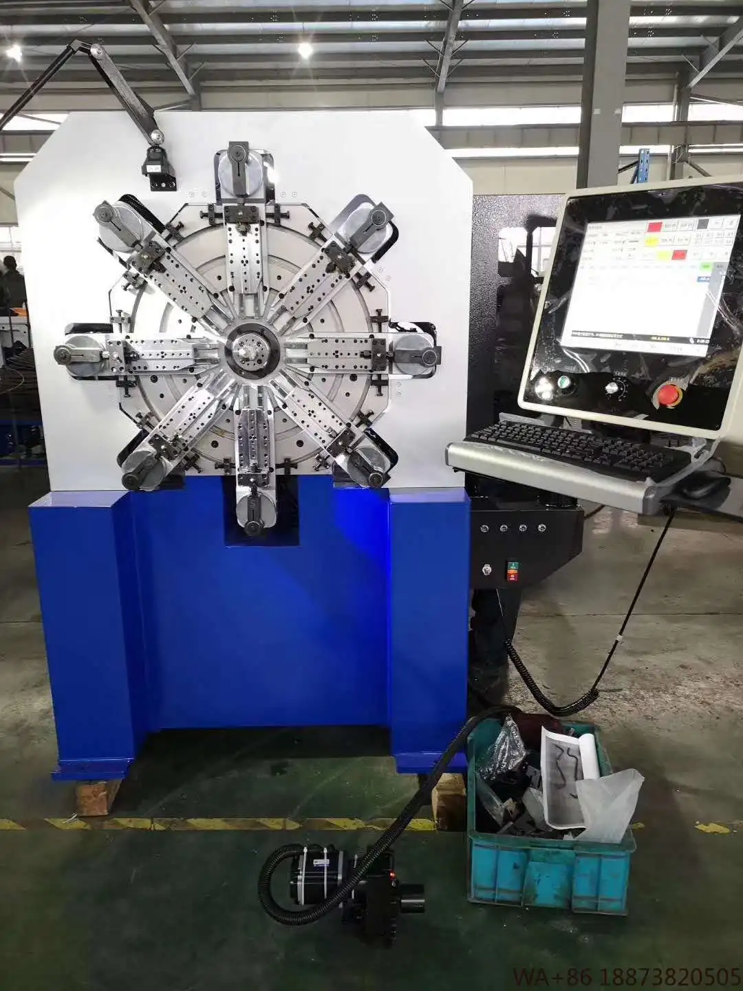 Componentes PLC Máquina automática de forjamento de metal CNC de 12 eixos CNC1260 2-6MM para enrolamento de mola de fio com motor e