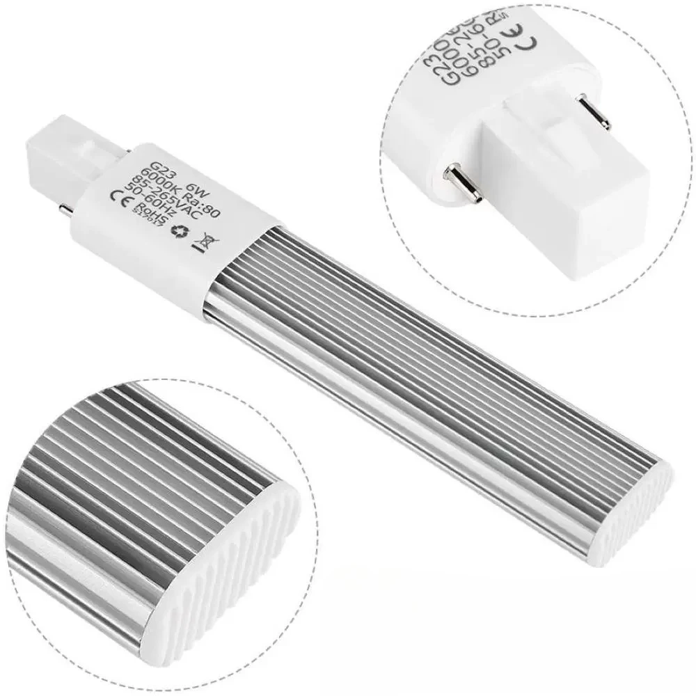 4pcG23/GX23 3/4/5/7W Plug in LED Indoor Horizontal Ligh PL Bulb Side Plug Ceil CFL PL-S 7/9/13W Read Table Desk Lamp Replacement
