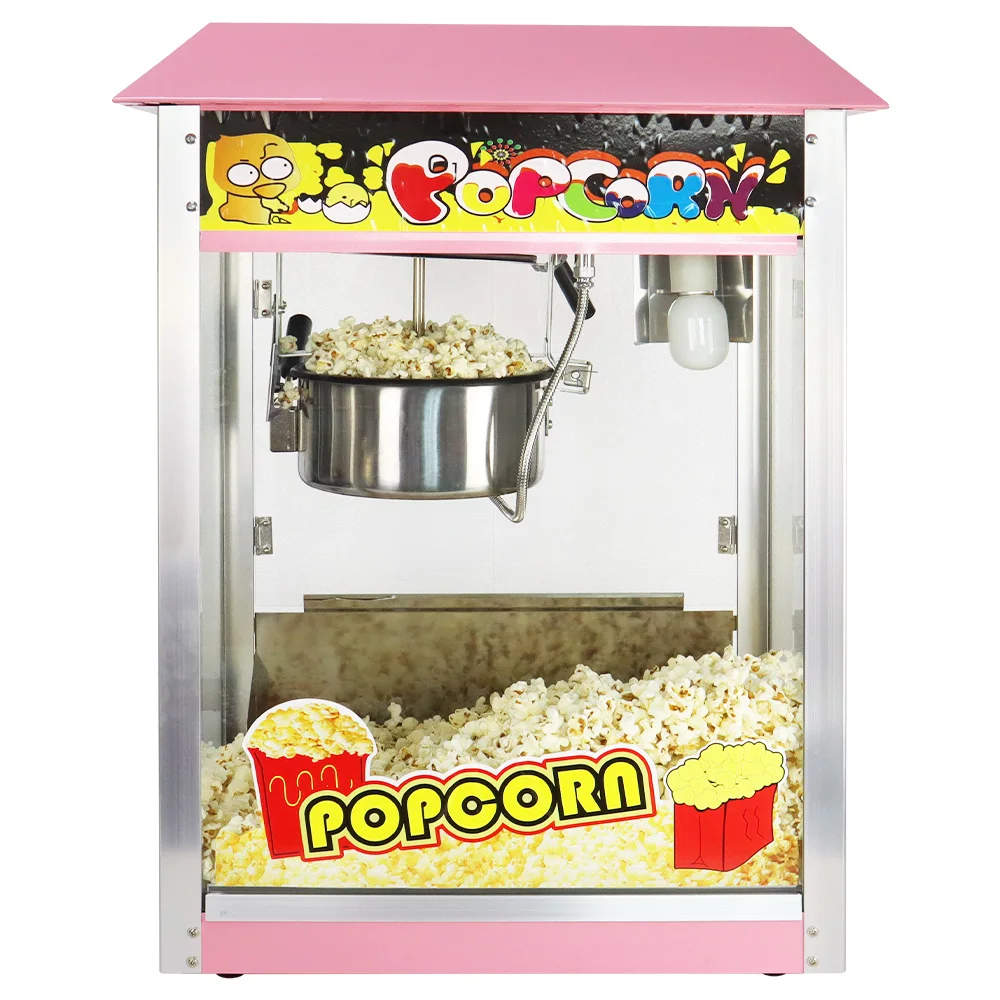Factory Outlet Popcorn Machine Commercial 8oz Popcorn Machine With Cart Popcorn Machine With Roof Red