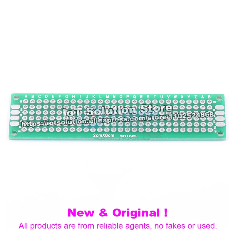 2x8cm 2.54 Hole Spacing 0.95 Hole Diameter 1.6mm Thick Pegboard Breadboard All-purpose Board