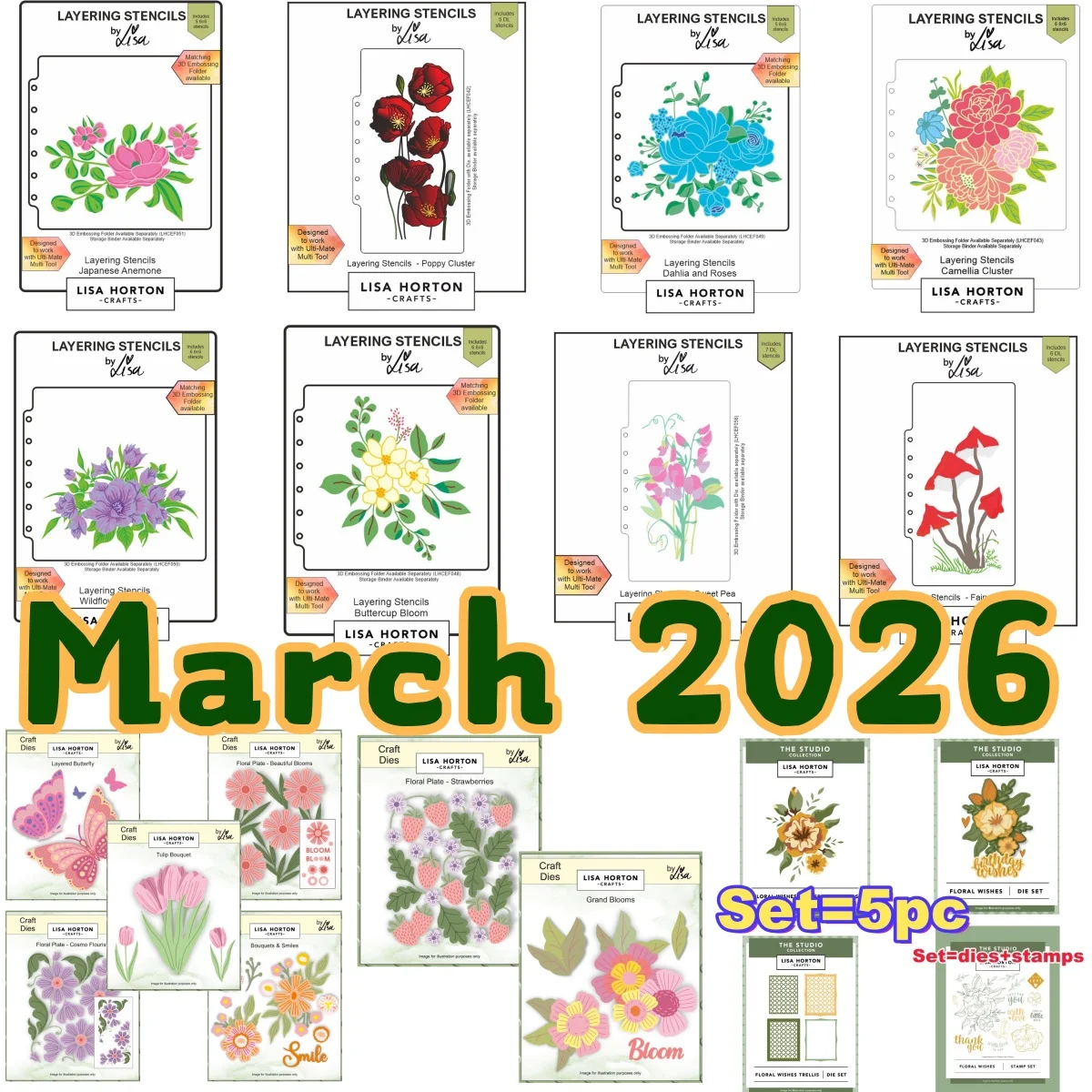 

New 2026 Poppy Cluster Buttercup Bloom Roses Stencil Metal Cutting Dies for DIY Decorating Scrapbook Paper Gift Card Album