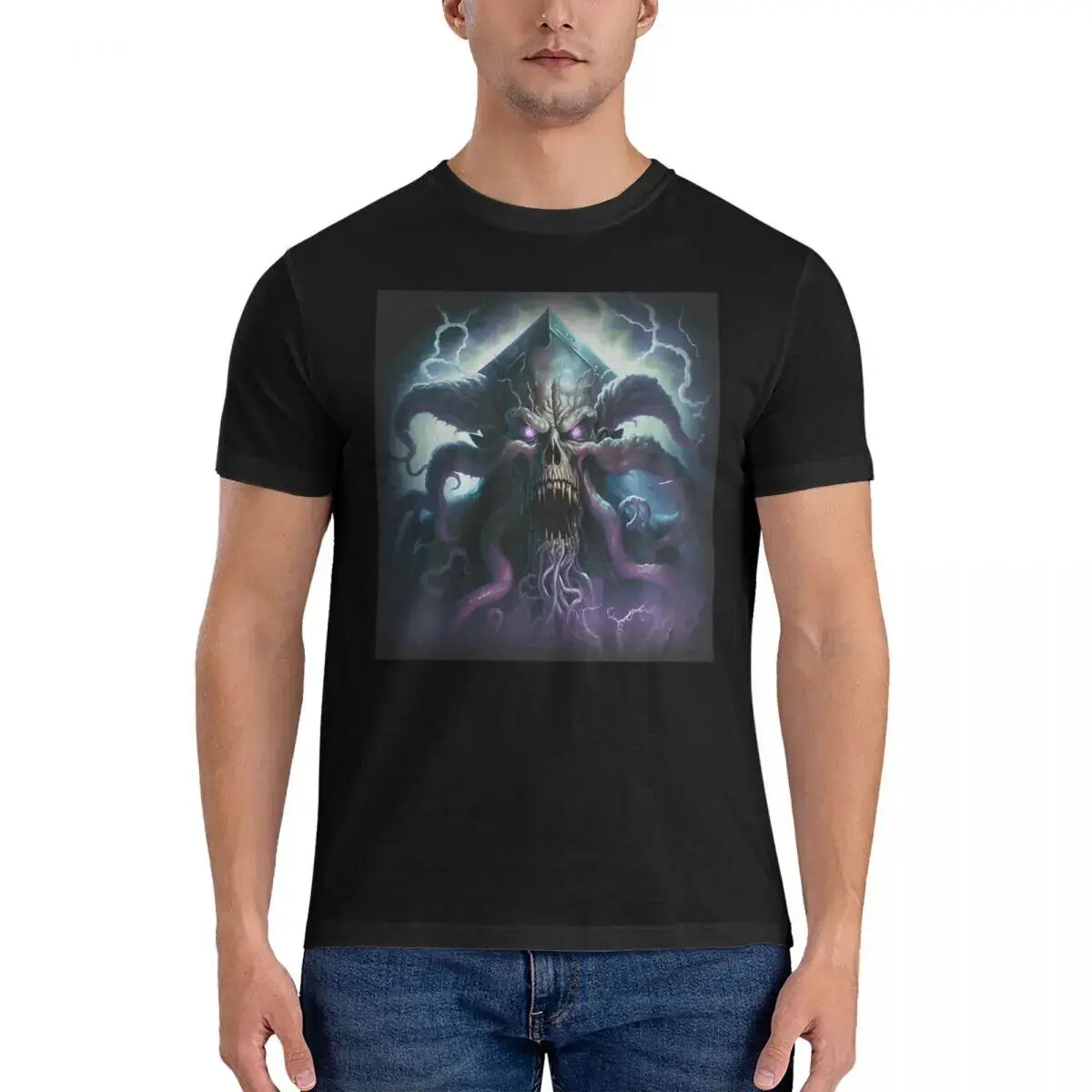 

Psionic Men T Shirt Dnd Mind Flayer Amazing Tees Short Sleeve O Neck T-Shirt Cot