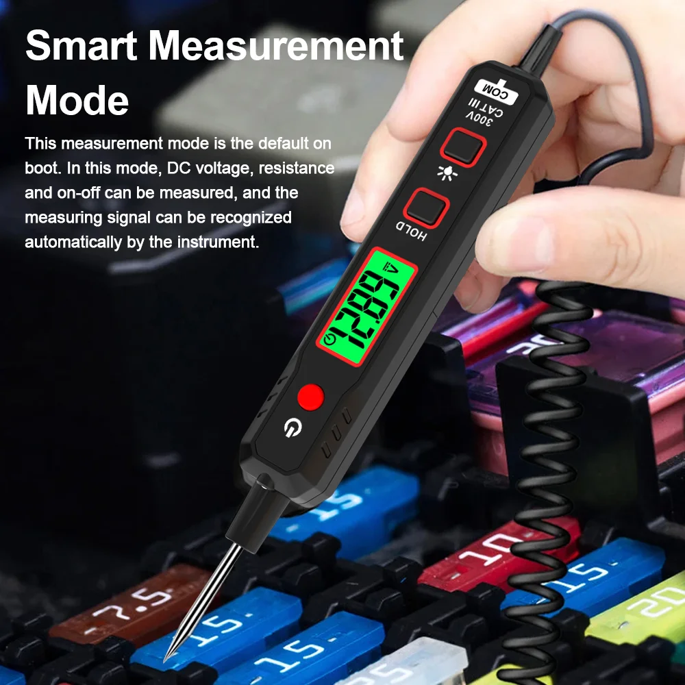 GVDA Digital Car Multimeter Voltage Tester Pen Smart DC 100V Voltage Detector Automotive Car Fault Maintenance Circuit Test Pen