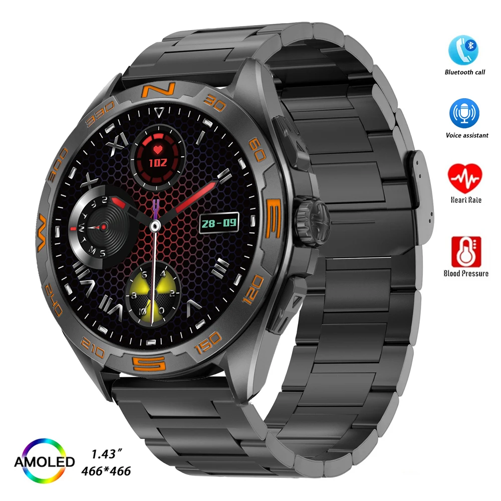 DT M1 Smart Watch for Men Women AMOLED Screen Smartwatch Sports Waterproof Wrist Watches Fitness Bracelet Electronics Wristwatch