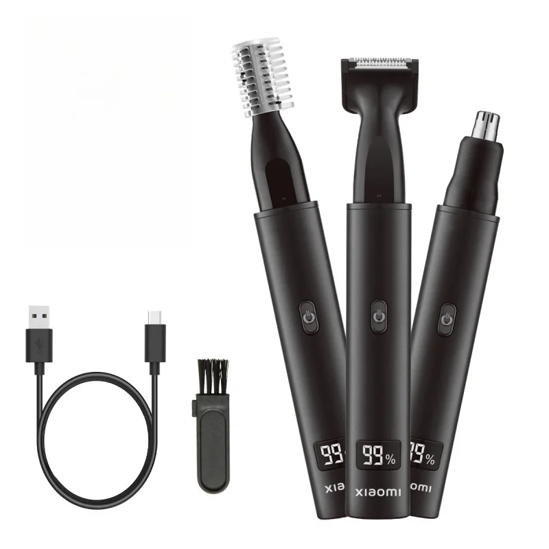 2025 XIAOMI New 3 in 1 Electric Rechargeable Nose Ear Hair Trimmer for Men Painless Sideburns Eyebrows Beard Hair Clipper Shaver