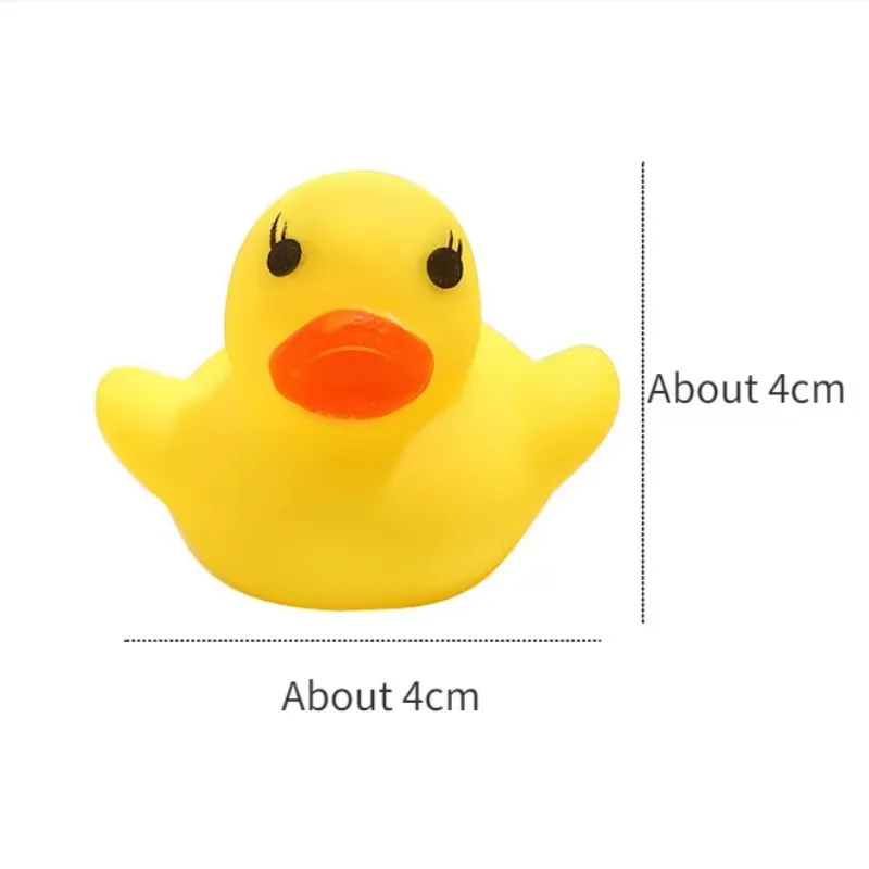 Mini Rubber Ducks in Bulk Yellow Tiny Baby Shower Ducks Float Squeak Bathtub Duckies Preschool Bath Toy for Birthday Party Gift