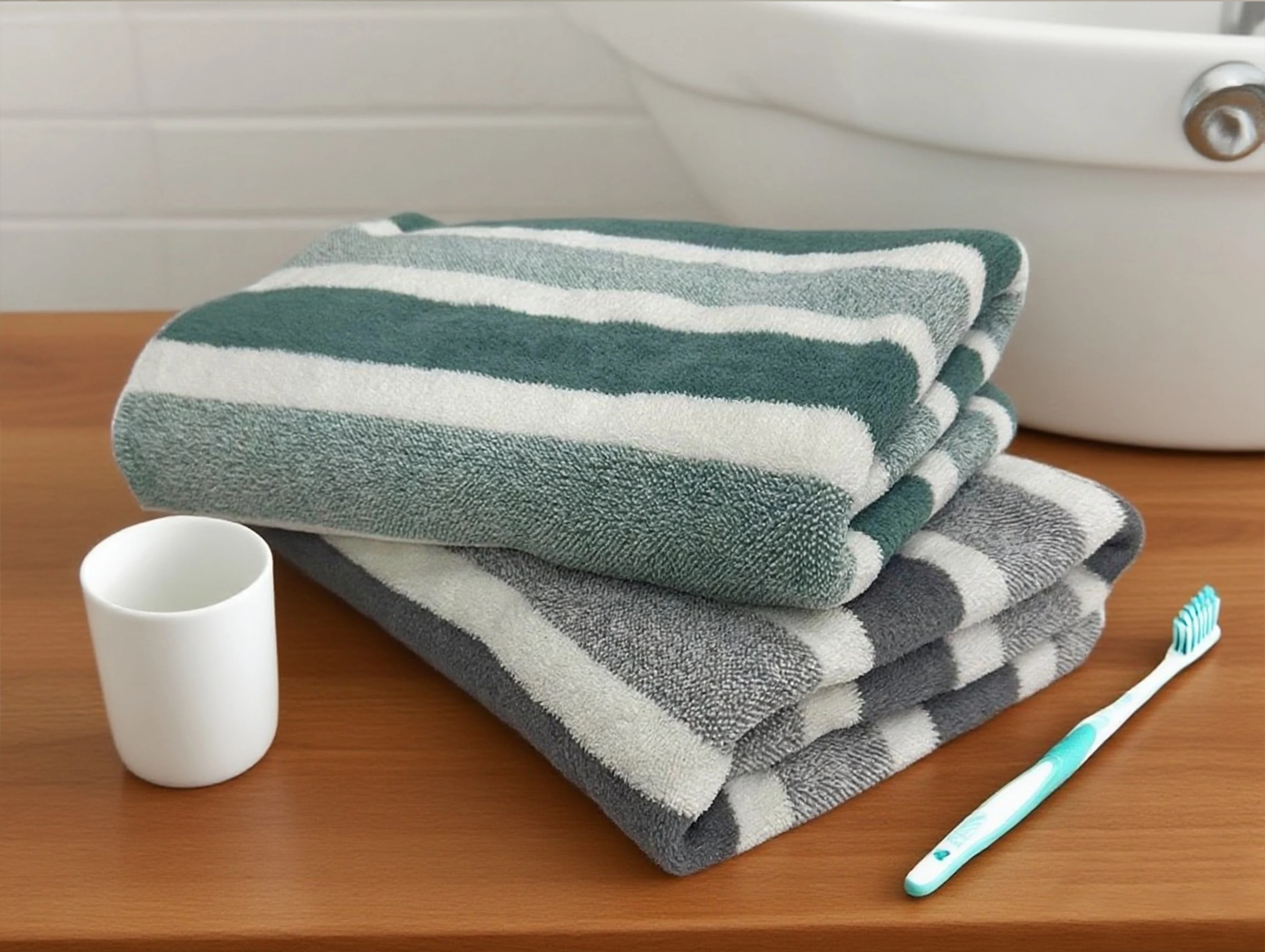 1-pack thick bath towel, strong water absorption and quick drying, non shedding, durable - very suitable for families, beaches,