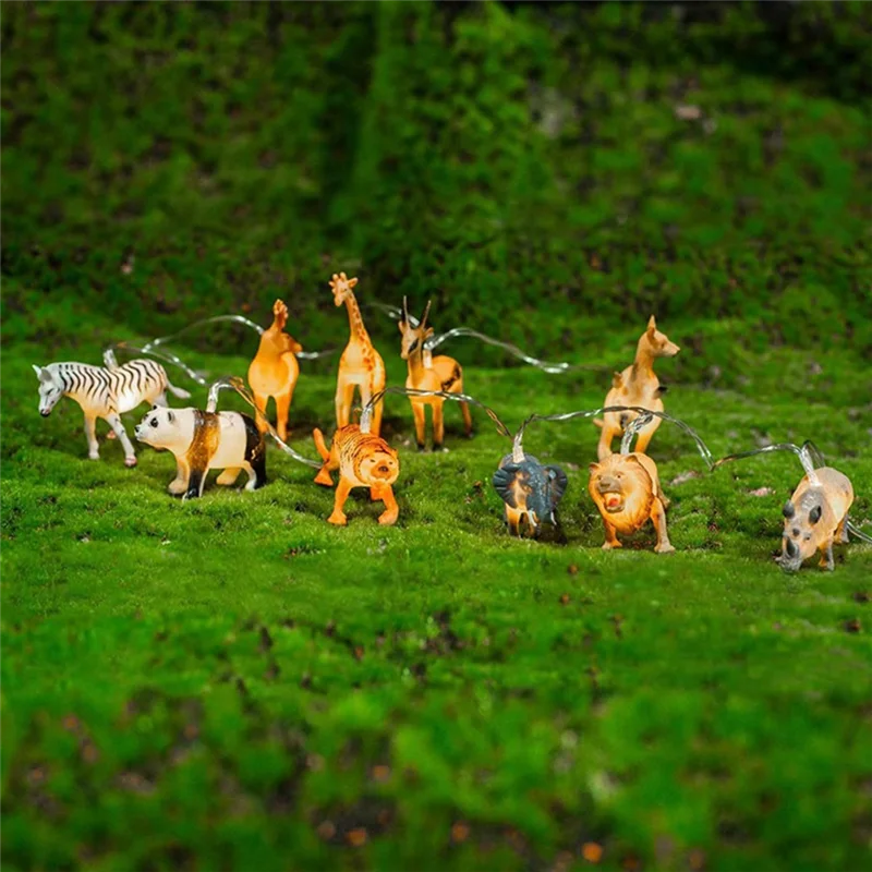 ABNG LED Cadena de luces de animales Luz de hadas Niños Dinosaurio de la selva Guirnalda de cumpleaños Regalo de Año Nuevo A