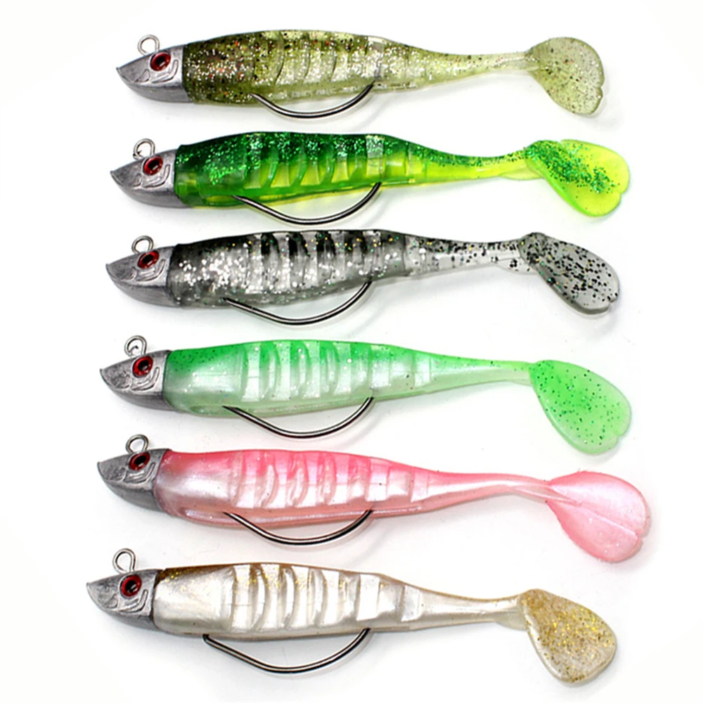 Soft Silicone Lure 15.5g 26g Sea Fishing Saltwater Fishing Tackle Accessories Jig Head Hook Peche Pesca Fishing Lure