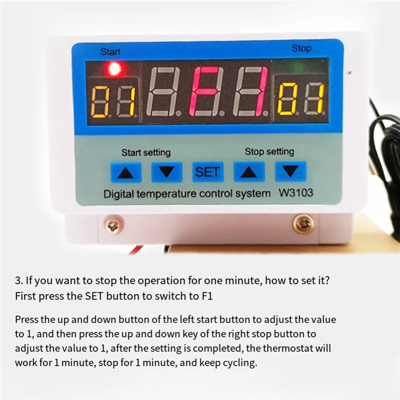 AK51-Regolatore di temperatura digitale 220V Max 5000W Termostato digitale 30A da -19 a 99 ℃   Interruttore regolatore di temperatura XH-W3103