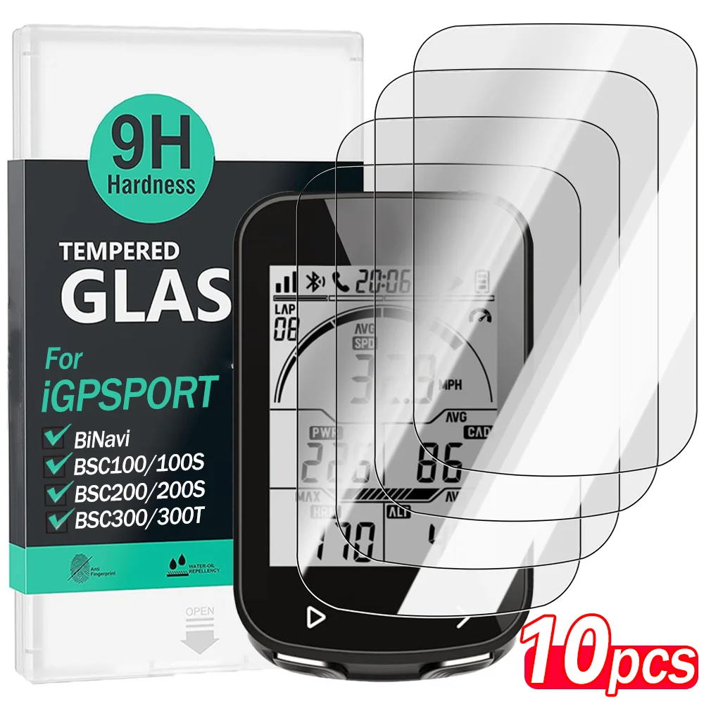 10–1 Stück Displayschutzfolien aus gehärtetem Glas für IGPSPORT BiNavi/BSC100/100S/ BSC200/200S/BSC300/300T Radfahren GPS-Computerfolien