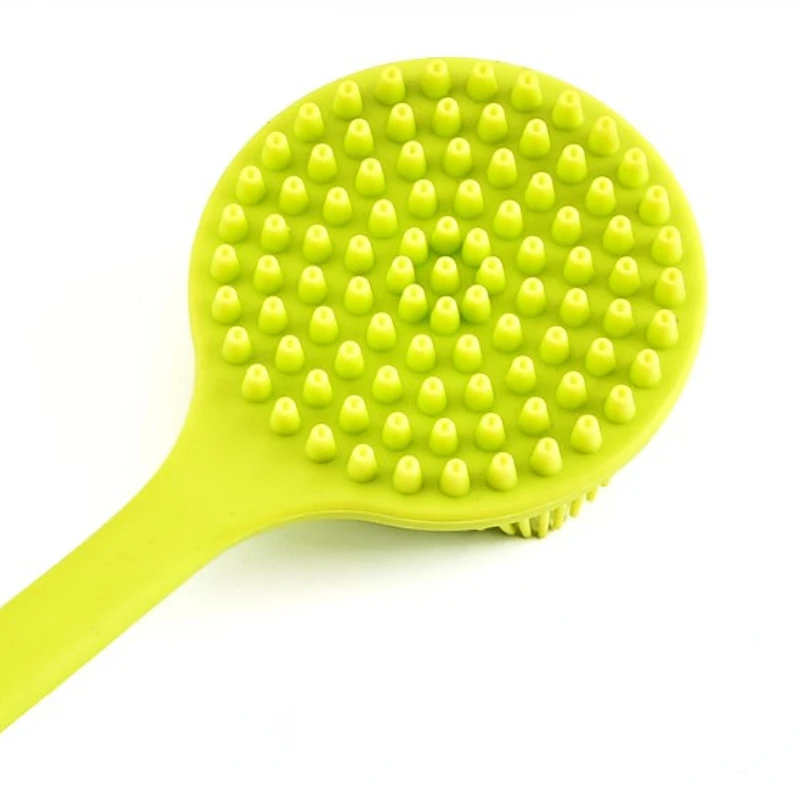 Multifunctional Silicone Brush Body Shower Handle Bath Exfoliating Bathingmassage Brushes Cleaning Scrubbers Exfoliator Tool