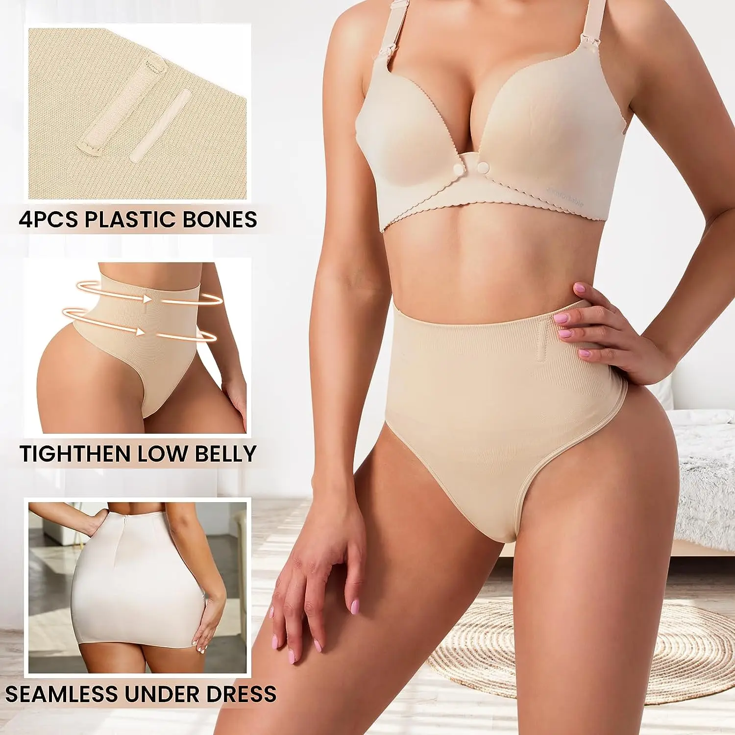 Women Sexy Thong Control Panties MISS MOLY High Waist Trainer Panty Tummy Slimming Seamless Underwear Slimmer Lingeries Oversize