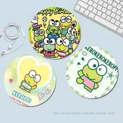 Kawai K-Kero K-Kero K-Keroppi tappetino INS Tide Round Keyboard Mat tappetino da tavolo studenti Cabinet Gamer Desktop Mousepad Cup Mats