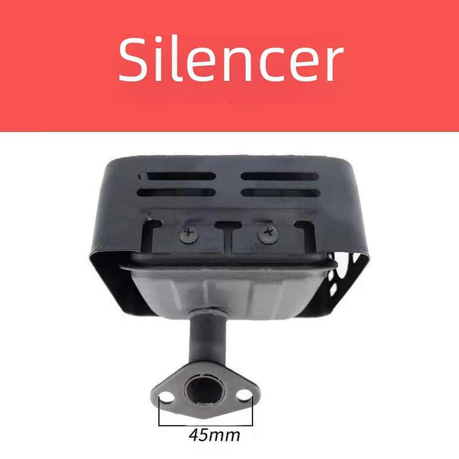 Engine Motor Exhaust Muffler Assembly Practical Iron Durable Replacement for Diesel Generator 168F 170F GX160