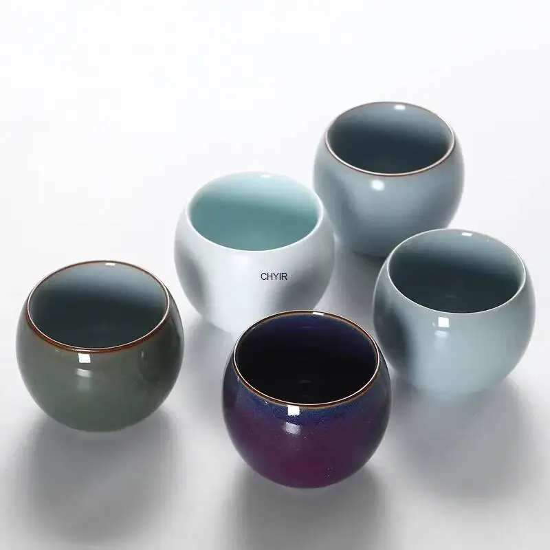 Tea Cup Master Cup Pu Erh Teacup Ceramic Ru Kiln Ge Kiln Ding Kiln Kung Fu Tea Cup